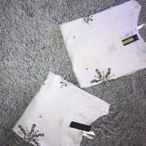 women's shirt with rhinestones details